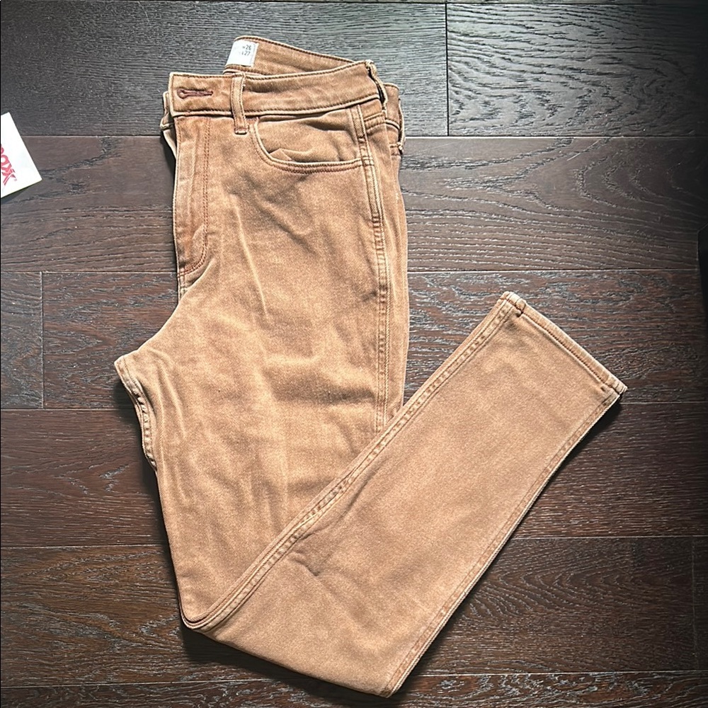 Hollister Light Brown Denim Pants